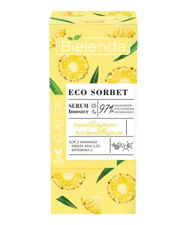 Bielenda - ECO SORBET - Moisturizing and brightening face booster serum - Pineapple - 30 ml
