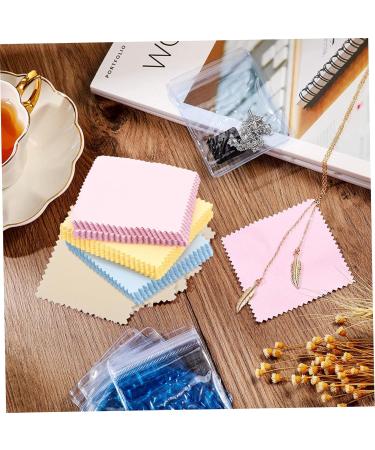 SEWOART 60pcs Microfiber Screen & Eyeglasses Cleaning Cloth - Silver & Gold Wiping Cloths for Lenses Jewelry and Electronics - Buy Online on GoSupps.com