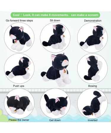 Interactive Black Plush Robot Cat Stuffed Animal Toy | Animated Pet Cat for Girls | Touch Control Electronic Kitten | 12 Large - Buy Online on GoSupps.com