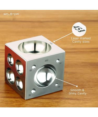 Splenor Tools Steel Square Dapping Doming Die Block - 21 Round Cavities for Jewelry Making - Buy Online on GoSupps.com