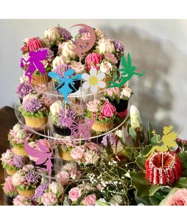 Arthsdite 24Pcs Fairy Cupcake Toppers Flower Angel Fairy Butterfly Flower Cupcake Picks for Wedding Bridal Shower Baby Shower Birthday Party Cake Decorations Supplies - Buy Online on GoSupps.com