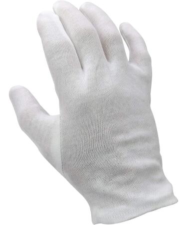 12 x Powcog White 100% Cotton Gloves in XL | Beauticians Skin Cleaning (12) - Buy Online on GoSupps.com