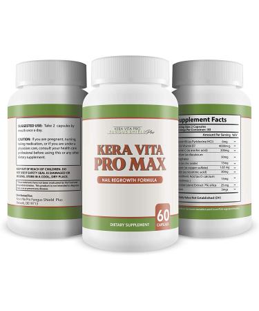Keravita Pro Max - Fungus Nail Regrowth Formula - 60 Capsules for Strong & Healthy Nails, Restore Thickness & Clarity, Defend Against Future Fungus Attacks - Buy Online on GoSupps.com