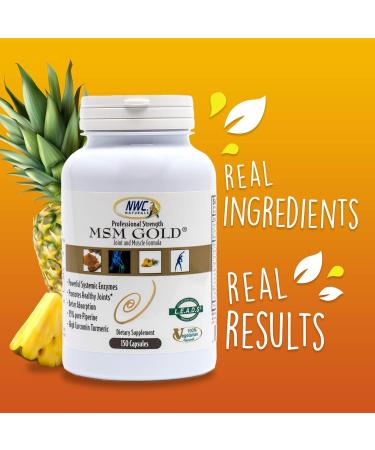 NWC Naturals MSM Gold Systemic Enzyme Supplement - 150 Cap - 2 Pack - Buy Online on GoSupps.com