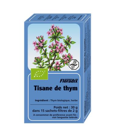 Salus Floradix Thyme AB Herbal Tea - Organic Herbal Tea - Digestion - Immunity - Airway Defense - 15 Sachets