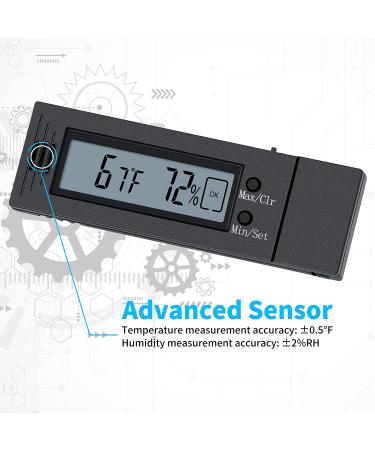 Briidea Digital Hygrometer and Thermometer - Monitor Humidity and Temperature for Humidor, Guitar, Ukulele, Mason Jar - Buy Online on GoSupps.com