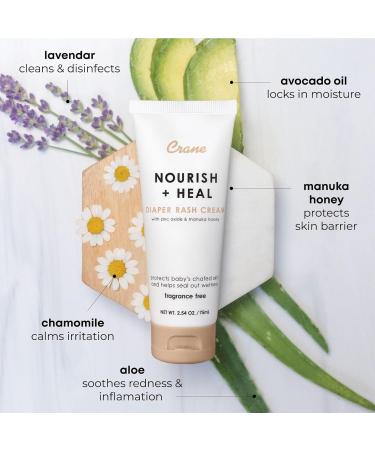 Crane Baby Diaper Cream - Nourish Heal & Protect Your Baby's Skin | 2.54 oz - International Shipping Available - Buy Online on GoSupps.com