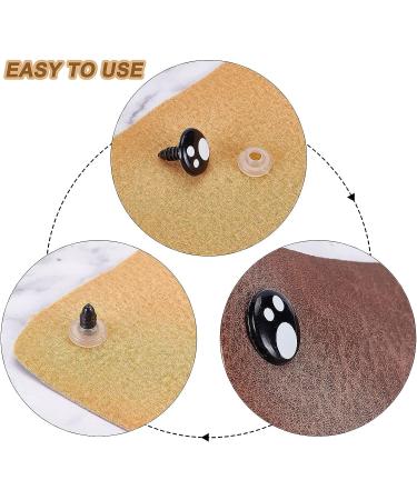 PandaHall Resin Safety Eyes 100pcs for Amigurumi & Crafts - Black Stuffed Teddy Bear Eyes in 5 Sizes (8/10/12/14/16mm) with Washers - 100 Pack - Buy Online on GoSupps.com