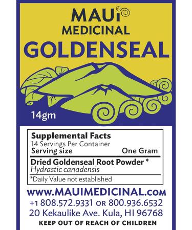 Organic Goldenseal Root Powder - USA Grown & Packaged - 14g (1/2 oz) - Buy Online on GoSupps.com