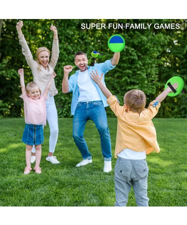 Qrooper Toss and Catch Ball Set - Fun Beach and Yard Games for Kids Ages 4-8 - Upgraded Outdoor Paddle Ball Set - Great for Camping and Family Play - Ideal Kids Gift (Green) - Buy Online on GoSupps.com