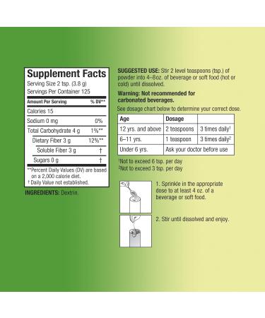 Equate Clear Soluble Fiber Powder - 125 Servings, 16.7 oz (2 Pack) - Buy Online on GoSupps.com