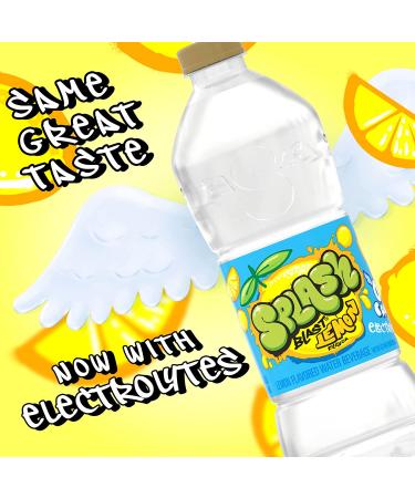 Splash Blast Lemon Flavored Water Beverage - 16.9oz Plastic Bottles, 6 Pack - Buy Online on GoSupps.com