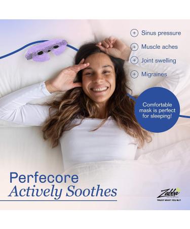 PerfeCore Eye Mask for Puffy Eyes, Migraine Relief, and Sleeping - Hot Cold Compress Pack with Gel Beads - Sinus Pressure and Headache Relief - Purple Eco-Friendly Spa Therapy Wrap with Cover - 1 Count - Buy Online on GoSupps.com