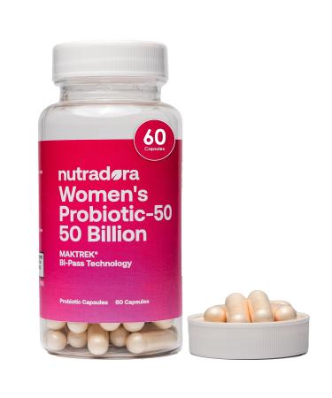 Womens Probiotics for Digestive Health, 50 Billion CFU 16 Strains, Feminine Health Support for Gut, PH Balance, Urinary Tract and Digestion, 60 Capsules Women Probiotics