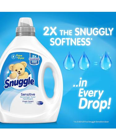 Snuggle Liquid Fabric Softener Dye Free for Sensitive Skin | 2X Concentrated | 200 Loads - Buy Online on GoSupps.com