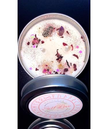 Aromatherapy Intention Candle - Self Love - Peony - Pink Grapefruit- Rose White