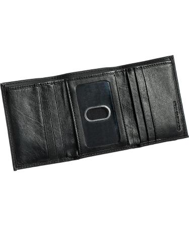 Team Sports America NFL Tampa Bay Buccaneers Black Wallet | Tri-Fold | Officially Licensed Stamped Logo | Made of Leather | Money and Card Organizer | Gift Box Included - Buy Online on GoSupps.com