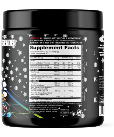 Sender Brand Clutch Turbo - High-Stim Pre-Workout Supplement | Beta Alanine Taurine Nitrosigine Caffeine & More | Intense Blueberry Lemonade Flavor - Buy Online on GoSupps.com