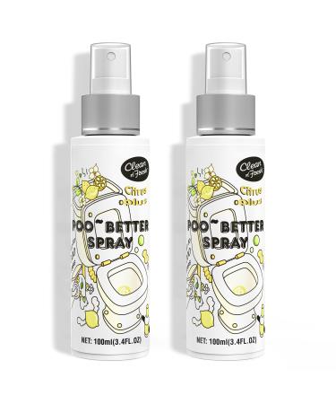 Before-You-Go Toilet Spray, 7 Fl.oz Poo Spray | Up to 800+ Uses, 100% Natural Plant Essential Oil Citrus Scent, Bathroom Deodorizer Lemon - Buy Online on GoSupps.com
