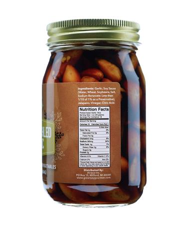 Green Jay Gourmet Pickled Garlic Cloves - 2 x 16oz Jars - Asian Style - Freshly Made with Natural Ingredients - Pre-Prepared Cooking Garlic - Buy Online on GoSupps.com