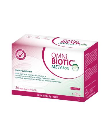 OMNi BiOTiC METAtox | 30 sachets | 9 Bacterial strains | 15 Billion Bacteria per Daily dose | Powder | Vegan | for Daily use | with Bacteria for The intestinal Flora White