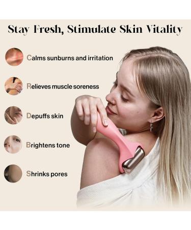 Rena Chris Ice Roller for Face & Body | Stainless Steel Roller Heads for Cooling Relief | Clear Skin & Puffiness Massage Tool - Buy Online on GoSupps.com