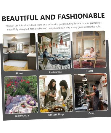 DEARMAMY Plates 1 Set Dried Fruit Storage Box Dipping Sauce Bowl Section Make Tea Serving Tray 37.5x12.4cm Dark Red - Buy Online on GoSupps.com