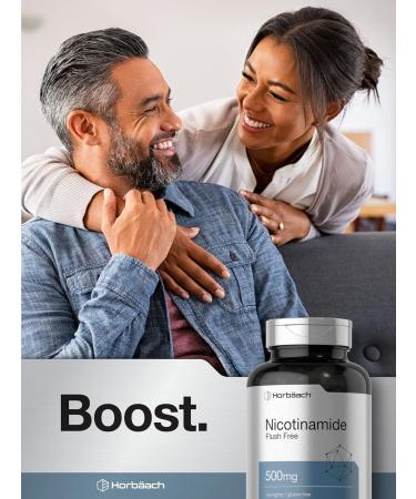Horb ach Nicotinamide 500mg | 180 Capsules | Flush Free Dietary Supplement | Non-GMO and Gluten Free Vitamin - Buy Online on GoSupps.com