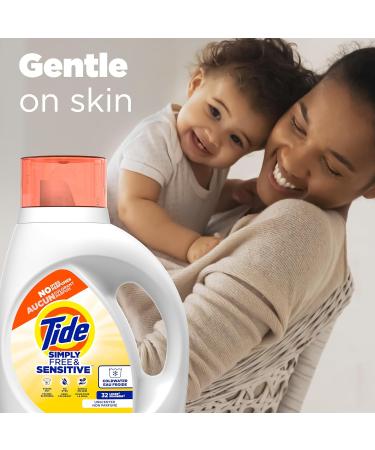 Tide Simply Liquid Laundry Detergent Free & Sensitive 117 oz - 89 Loads | International Shipping Available - Buy Online on GoSupps.com