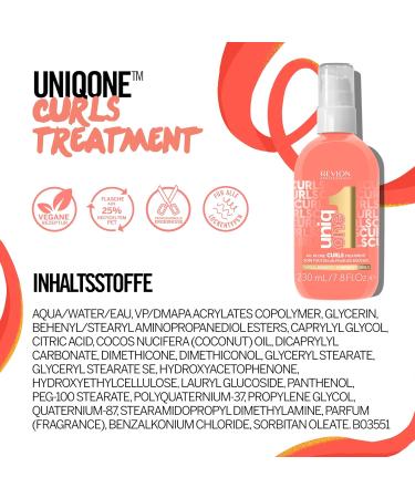 Revlon Professional Uniqone Curly Hair Leave-in Treatment 230ml | Vegan Multi-Benefit Cream for Curly Wavy & Kinky Hair | International Shipping Available - Buy Online on GoSupps.com