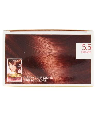 L'Or al Paris Excellence Triple Treatment Colour Cream 5.5 Mahogany | Buy Internationally - Best Hair Colour Solution - Buy Online on GoSupps.com