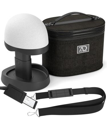Wig Travel Case - 8-12 High Wig Box with Collapsible Stand - Dome Foam Head - Zipper Carrying Case for Safe Storage and Travel of Wigs (Denim Black) - Buy Online on GoSupps.com