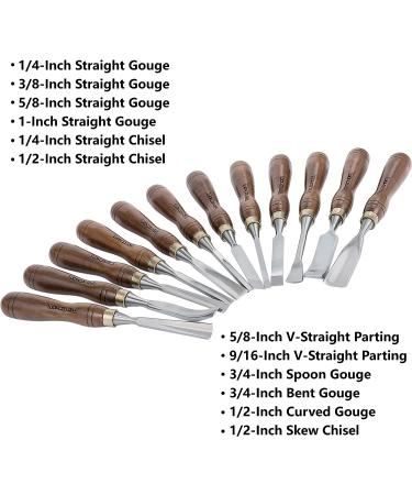 IMOTECHOM 12-Pieces Woodworking Wood Carving Tools Chisel Set with Wooden Box  Razor Sharp CR-V 60 Steel Blades 12-Pieces Carving Chisel - Buy Online on GoSupps.com