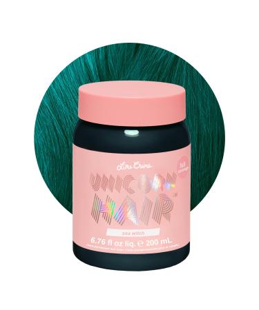 Lime Crime Unicorn Hair Dye Full Coverage  Sea Witch (Rich Teal) - Vegan and Cruelty Free Semi-Permanent Hair Color Conditions & Moisturizes - Temporary Green Hair Dye With Sugary Citrus Vanilla Scent