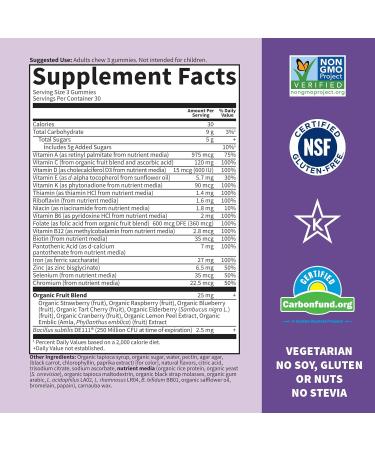 Garden of Life Prenatal Gummy Vitamins with Iron Folate D3&B12, Probiotics - 90 Cherry Lemonade Gummies - Buy Online on GoSupps.com