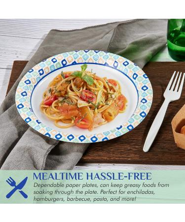 10 Inch Disposable Paper Plates  120 Count Dinner Paper Plates 10 inch Bulk  Cut Proof & Soak Proof Coated Paper Plates  10inch Holiday Paper Plates for Family Gatherings  Parties  Picnic and So On. 10 inch - 120 pack - Buy Online on GoSupps.com