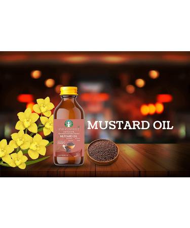AYURVEDASHREE Cold Pressed Mustard Oil 3.38 fl oz - 100% Pure & Natural, Unrefined, Non-GMO - Buy Online on GoSupps.com