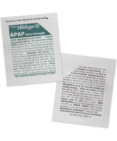 Medique Home 70433 Extra Strength APAP Tablets (Non-Aspirin) - 100 Count - Buy Online on GoSupps.com