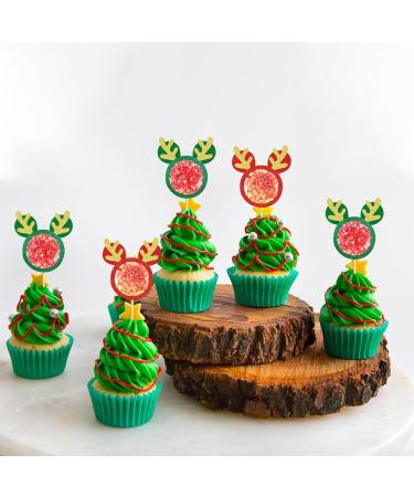 Ercadio 12 Pack Mouse Inspired Christmas Cupcake Toppers Felt Mouse Cupcake Picks Christmas Cupcake Toppes Christmas HolidayTheme Party Cake Decorations Supplies Chirstmas-9 - Buy Online on GoSupps.com