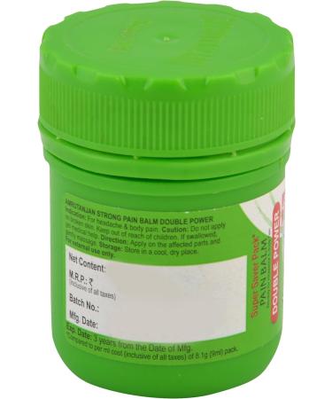 Amrutanjan Strong Pain Rub (Balm) Green 30ml - Fast Relief for Aches and Pains - Buy Online on GoSupps.com