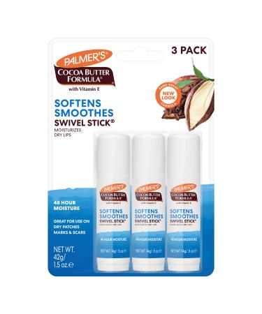 Palmer's Cocoa Butter Formula Moisturizing Swivel Stick with Vitamin E (Pack of 3) Cocoa Butter 3 Count (Pack of 1)