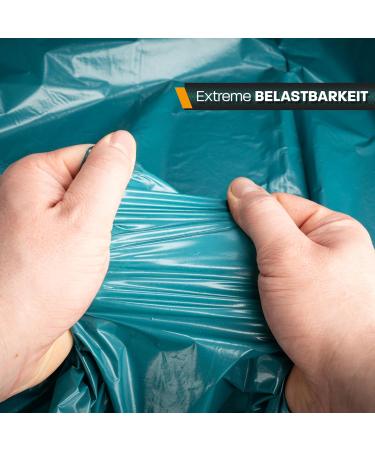 Hinrichs 240L Extra Strong Garbage Bags - 15 Rolls of Tearproof Recycling LDPE Waste Bags for Garden Household & Construction - 100x125 cm Blue Sacks - Buy Online on GoSupps.com