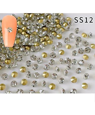FEIlei Clear Nail Rhinestones 3D Nail Gems Nail Diamonds Pointed Back Nail Stones - Buy Online on GoSupps.com