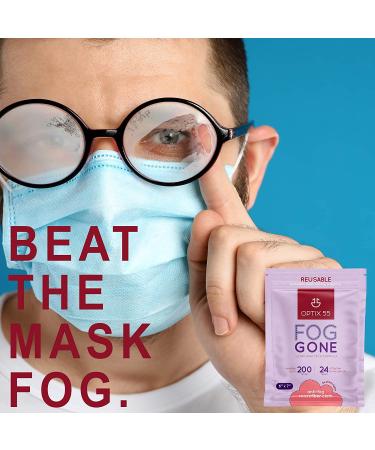 Fog Gone Anti Fog Wipe for Glasses - Reusable Microfiber Lens Cleaner for Eyeglasses, Electronics, Ski Masks & Screens - Streak-Free - 1 Pack - Buy Online on GoSupps.com