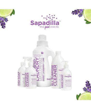 Buy Sapadilla Sweet Lavender + Lime Biodegradable Hand Soap - 12oz Pump | Eco-Friendly Clean - Buy Online on GoSupps.com