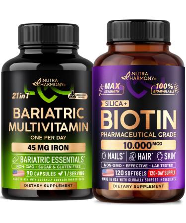 Bariatric Multivitamin Capsules & Biotin with Silicon Softgels