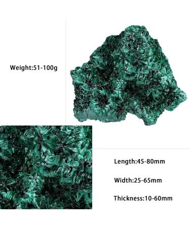 NUPUYAI Natural Malachite Stone Rod | Irregular Crystal Druse Cluster | Reiki Healing & Feng Shui Decor for Home & Office (51-100g) - Buy Online on GoSupps.com
