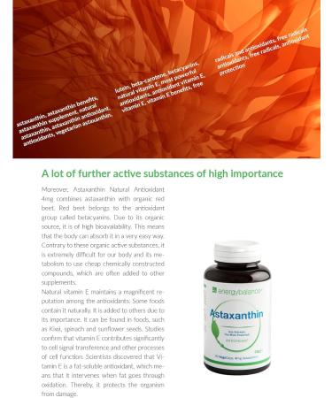 Astaxanthin with Lutein & Beta-Carotene | Vegan Antioxidant Supplement - 60 Capsules - No Preservatives - Haematococcus Algae - Buy Online on GoSupps.com