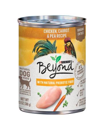 Purina Beyond Grain Free, Natural, Adult Ground Entrée Wet Dog Food - (12) 13 oz. Cans (Packaging May Vary) Chicken, Carrot & Pea