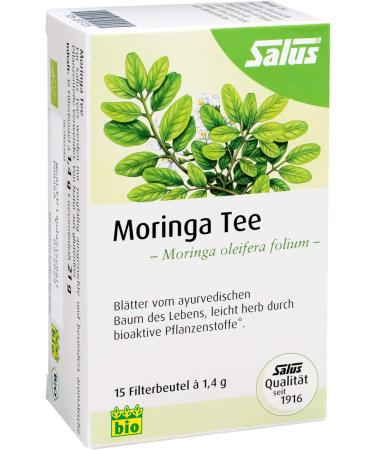  Salus Salus - Moringa Tea - 1 x 15 filter bags (21 g) - herbal tea - full-bodied taste thanks to bioactive plant substances a) - organic - Buy Online on GoSupps.com
